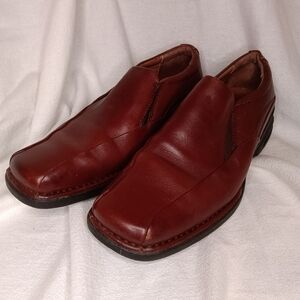 ROCKPORT Signature Series Mens sz 7.5 Brown Genuine Leather slip on Loafers shoe